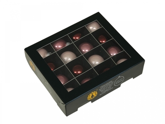 Skleněné baňky divoký květ 3 cm, sada 16 ks