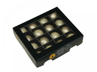 Skleněné baňky champagne 3 cm, sada 16 ks