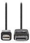 NEDIS kabel mini DisplayPort/DisplayPort 1.2/ zástrčka mini DisplayPort - zástrčka DisplayPort/ 4K/ černý/ 1m