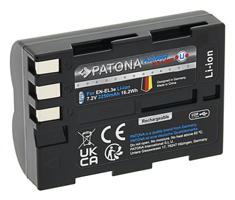 Aku Nikon EN-EL3E 2250mAh Li-Ion Platinum USB-C nabíjení