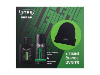 STR8 FREAK toaletní voda 100 ml + deodorant 150 ml + zimní čepice
