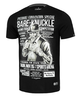 Pánské tričko Pitbull West Coast BARE KNUCKLE černá L