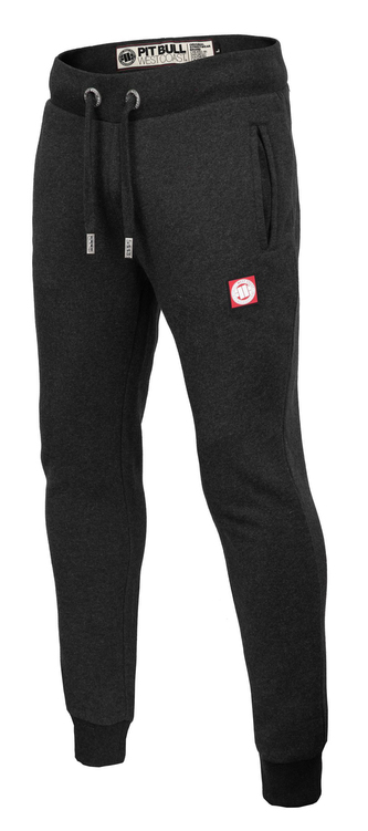 Tepláky Pitbull West Coast Moss Hilltop tmavě šedý melír 3XL