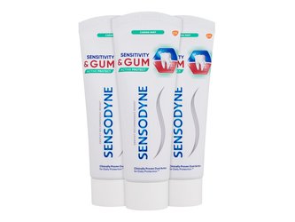 Sensodyne Sensitivity & Gum Zubní pasta Caring Mint 1 balení Trio unisex