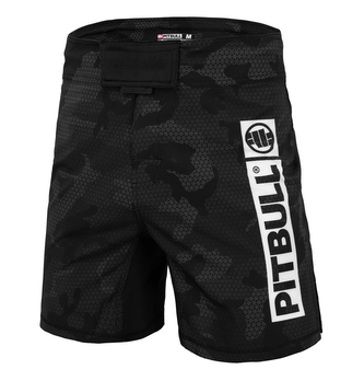 MMA šortky Pitbull West Coast NET CAMO HILLTOP 2 černá XXL
