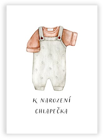 Přáníčko A6 K narození chlapečka