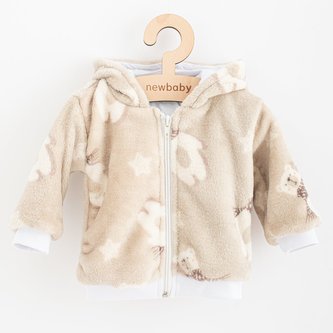 Kojenecká Wellsoft zimní mikinka s kapucí New Baby Polar Bear - velikost 56 (0-3m)