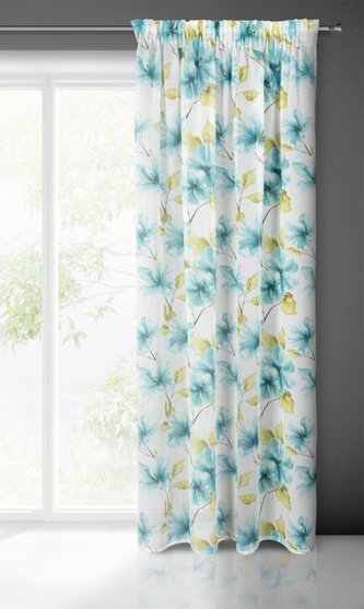 Dekorační vzorovaná záclona s řasící páskou SOFI 140x270 cm (cena za 1 kus) MyBestHome
