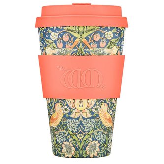 Ecoffee Cup, William Morris Gallery, Strawberry Thief, 400 ml Ecoffee Cup, William Morris Gallery, Strawberry Thief, 400 ml