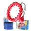 SET OHA01 + BR125 ČERVENÁ MASÁŽNÍ HULA HOOP OBRUČ SE ZÁVAŽÍM ONE FITNESS