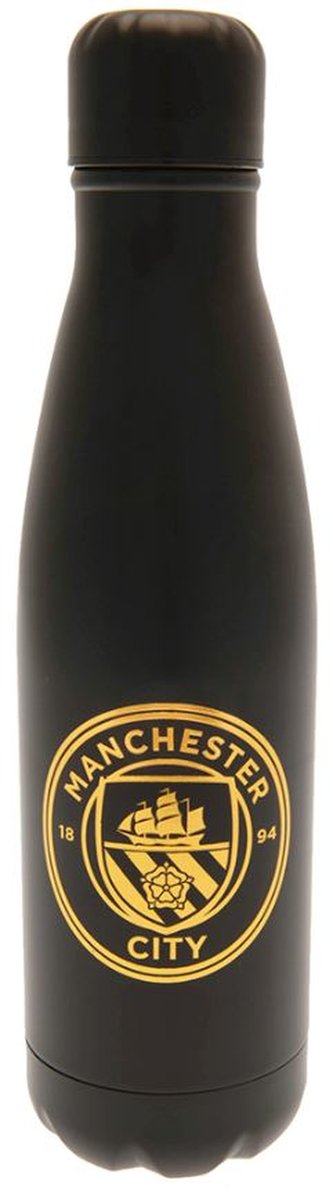 Nerezová láhev na pití FC Manchester City: Zlaté logo (objem 500 ml)