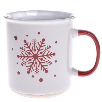 Keramický hrnek s vločkou, bílý, 6/24