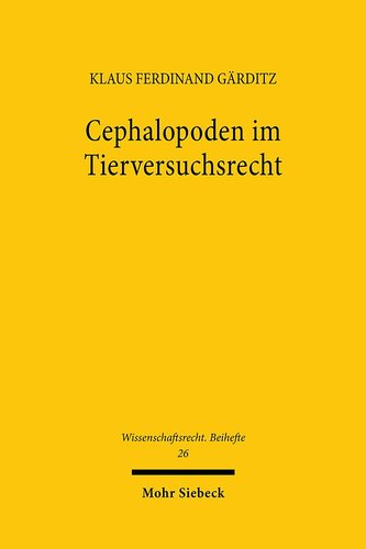 Cephalopoden im Tierversuchsrecht