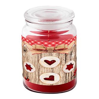 SVÍČKA VE SKLE S VÍČKEM 510G LINECKÉ