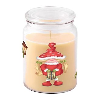 SVÍČKA VE SKLE S VÍČKEM 510G ELFÍCI