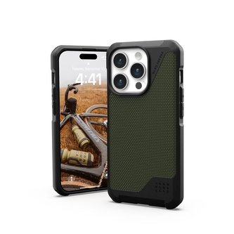 UAG Metropolis LT MagSafe, kevlar olive - iPhone 15 Pro