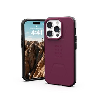 UAG Civilian MagSafe, bordeaux - iPhone 15 Pro