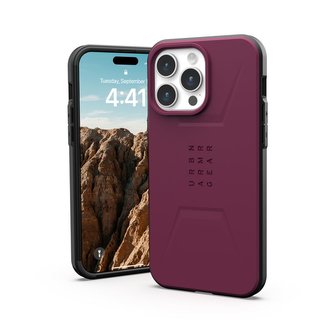 UAG Civilian MagSafe, bordeaux - iPhone 15 Pro Max