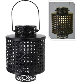 Solární lucerna kovová 17x22 cm