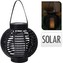 Solární lucerna černá ratan 20x20 cm