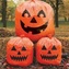 Halloween pytle ve tvaru dýní 3 ks
