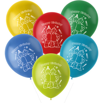 Latexové balonky Pat a Mat - 6 ks, 33 cm Latexové balonky Pat a Mat - 6 ks, 33 cm