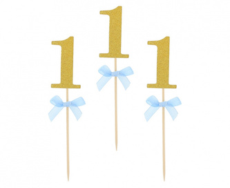 Napichovátka První narozeniny - modrá 10 ks