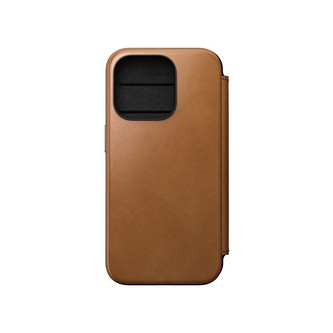 Nomad Modern Leather Folio iPhone 15 Pro english tan