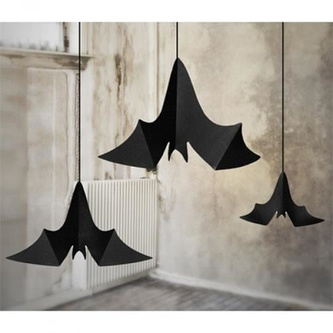 Dekorace závěsná Halloween netopýři 3 ks