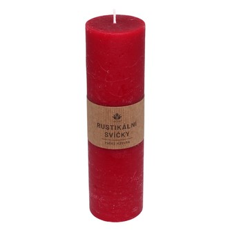 ARÔME Rustikální svíčka 50x180 mm, červená