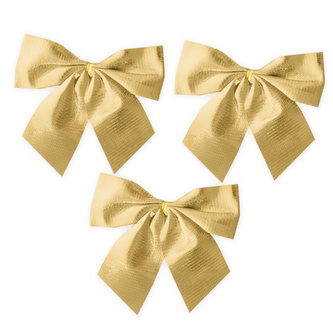 Mašle zlaté - 3 ks, 12 x 10 cm