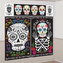 Halloweenská dekorace na zeď - Day of the dead 5 ks