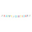 Party nápis Rainbow Confetti - Happy Birthday 180 x 14 cm