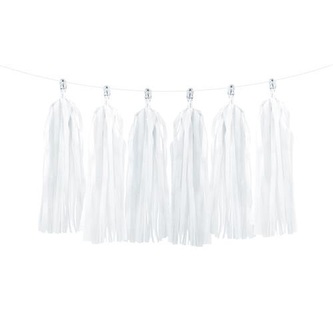 Girlanda střapce bílé 2 m