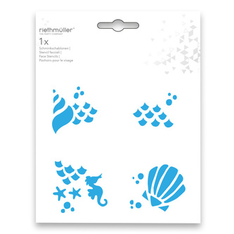 Šablony na obličej - maska modrá