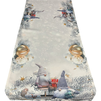 Vánoční ubrus - běhoun na stůl CHRISTMAS GNOMES 40x260 cm Mybesthome