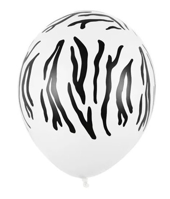 Balónky s potiskem Zebra - 30 cm, - 50 ks