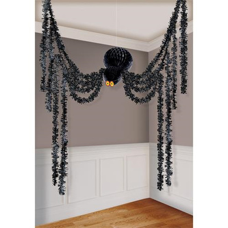 Halloweenská závěsná dekorace pavouk 360 cm