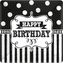 Papírové talíře Retro party Happy Birthday 25 cm  - 8 ks