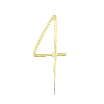 Ozdoba na dort - prskavka číslice 4