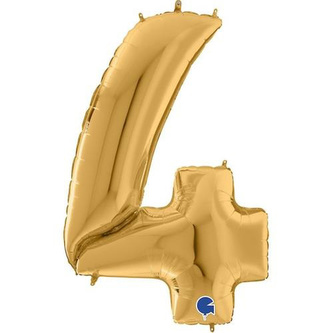 Foliová číslice - zlatá 4 - 163 cm Foliová číslice - zlatá 4 - 163 cm