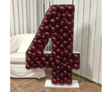 Konstrukce na balónky - Číslo 4 - 120 x 82 cm