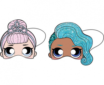 Papírové masky LOL - 6 ks