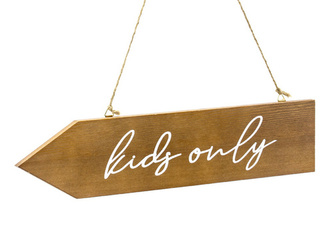 Dřevěná tabule šipka - Kids only 36 x 8 cm