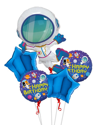 Sada fóliových balonků Astronaut - 5 ks - BP