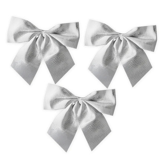 Mašle stříbrné - 3 ks, 12 x 10 cm