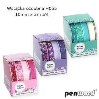 Wstążka ozdobna 10mmx2m 4szt (12kpl)
