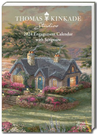 Thomas Kinkade: Engagement Calendar with Scripture 2024