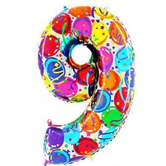 Foliová číslice - balonková 9