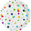 EKO Papírové talíře Rainbow Confetti 23 cm - 8 ks